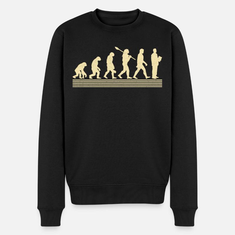 Evolution Des Arztes - Männer Premium Bio Pullover - Schwarz
