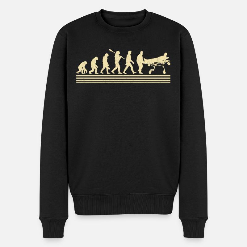 Sanitäter-evolution - Männer Premium Bio Pullover - Schwarz