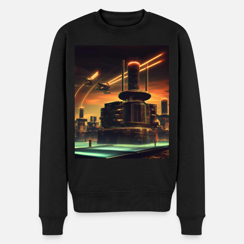Science Fiction City Future - Pull Premium bio Homme - noir