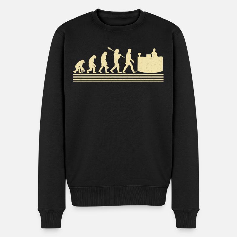 Evolution of Receptionists - Men's Premium Organic Jumper - black
