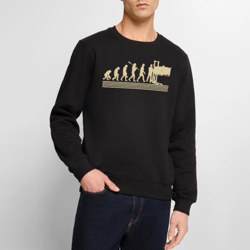Evolution Der Fabrikarbeiter Männer Premium Bio Pullover
