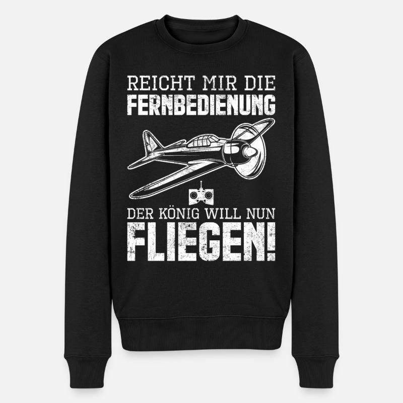 Modellbau Modellflug Pilot - Männer Premium Bio Pullover - Schwarz