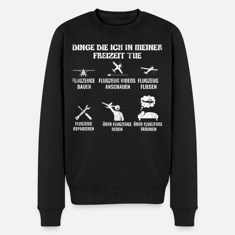 Modellflug | Modellbau Modellfliegen Flieger Pilot - Männer Premium Bio Pullover - Schwarz