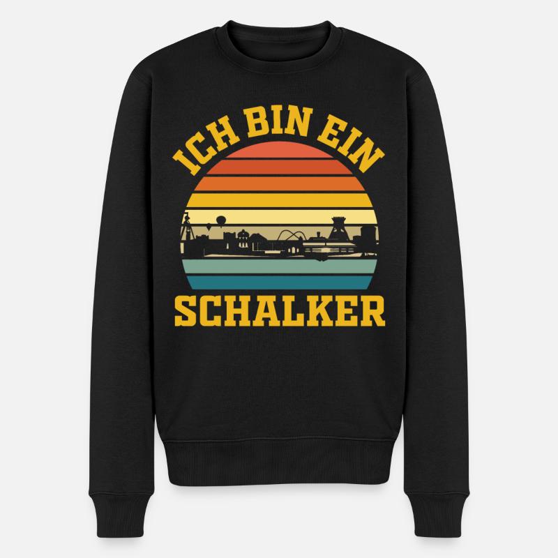 Schalke Schalker Skyline - Männer Premium Bio Pullover - Schwarz