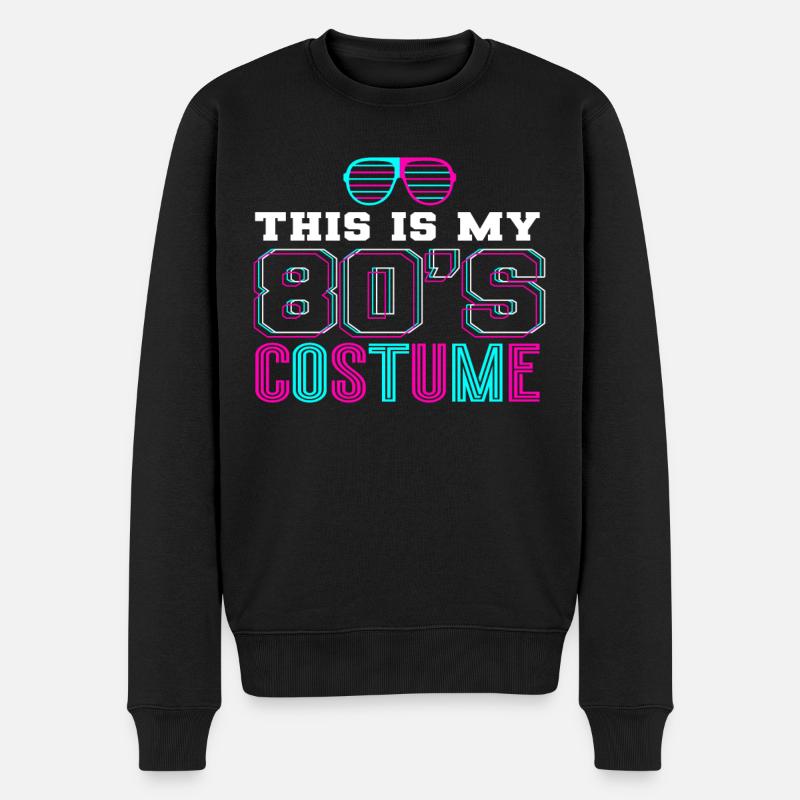 80er Jahre Das Ist Mein 80er Kostüm - Männer Premium Bio Pullover - Schwarz
