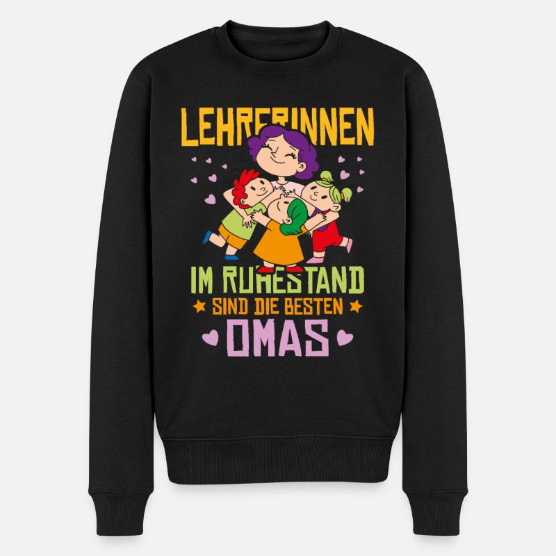 Lehrerin Oma - Männer Premium Bio Pullover - Schwarz