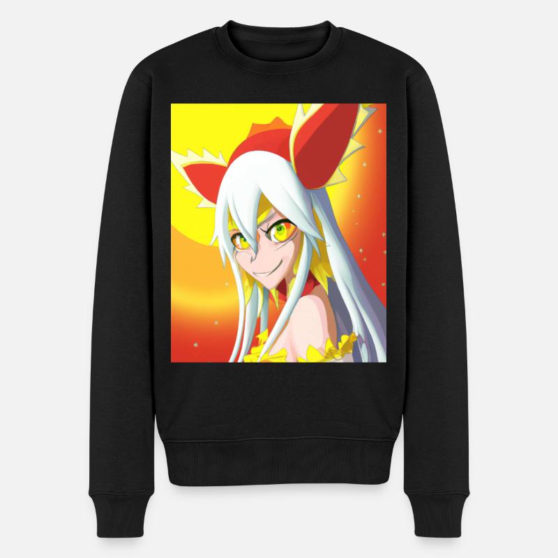 Japan Anime Zeichnung - Männer Premium Bio Pullover - Schwarz