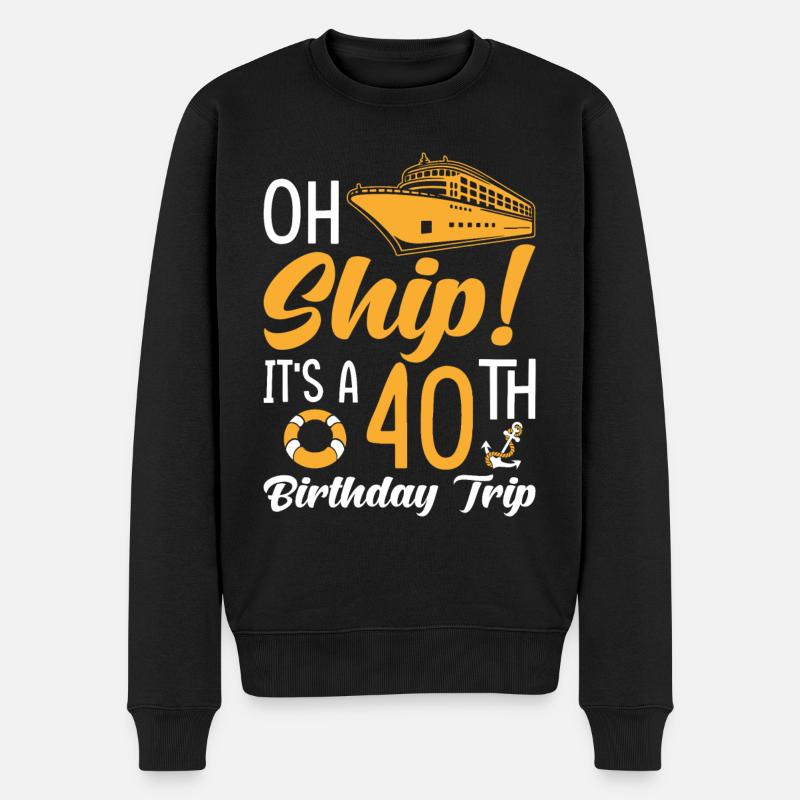 Kreuzfahrt 40. Geburtstage Reise - Männer Premium Bio Pullover - Schwarz