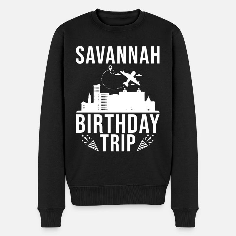 Savannah Geburtstagsreise Savannah - Männer Premium Bio Pullover - Schwarz