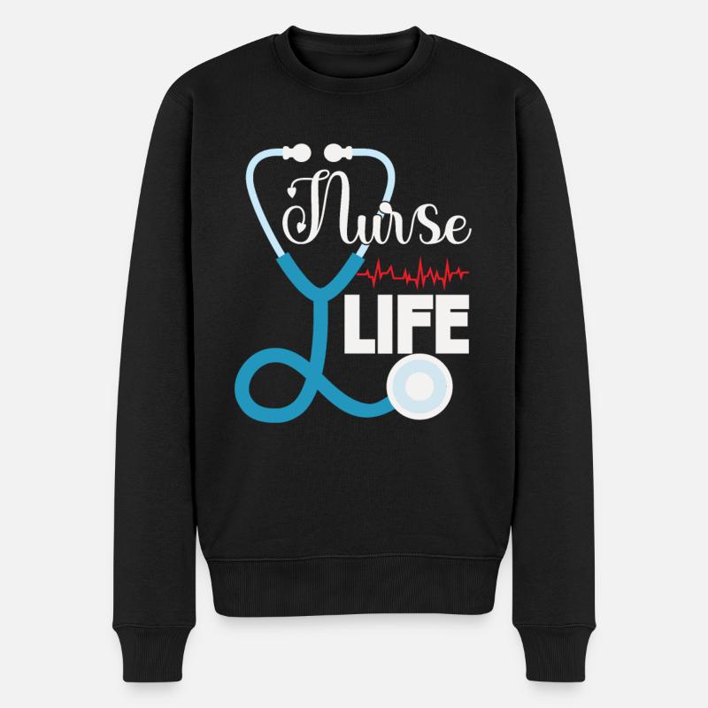Vie infirmière - Pull Premium bio Homme - noir