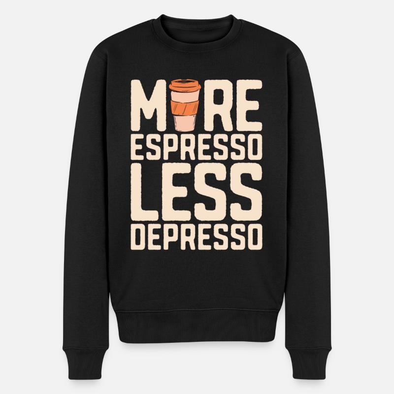 Santé mentale Buveur de café mental - Pull Premium bio Homme - noir