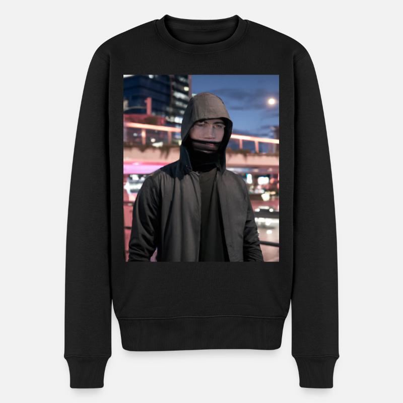 Gamer Hacker - Männer Premium Bio Pullover - Schwarz