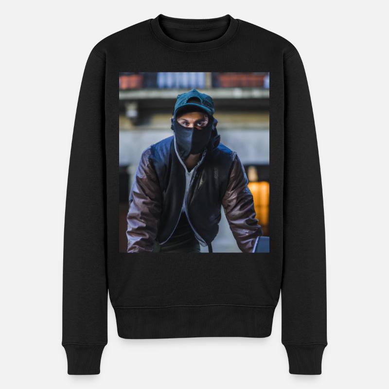Gamer Hacker - Männer Premium Bio Pullover - Schwarz