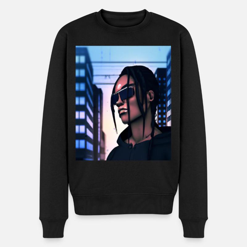 Gamer Cibercity - Männer Premium Bio Pullover - Schwarz