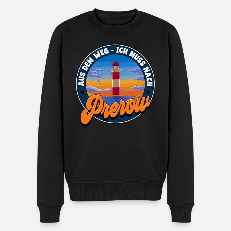Prerow - Männer Premium Bio Pullover - Schwarz