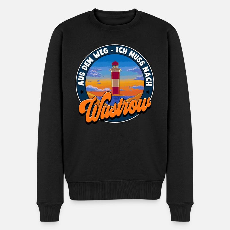 Wustrow - Männer Premium Bio Pullover - Schwarz
