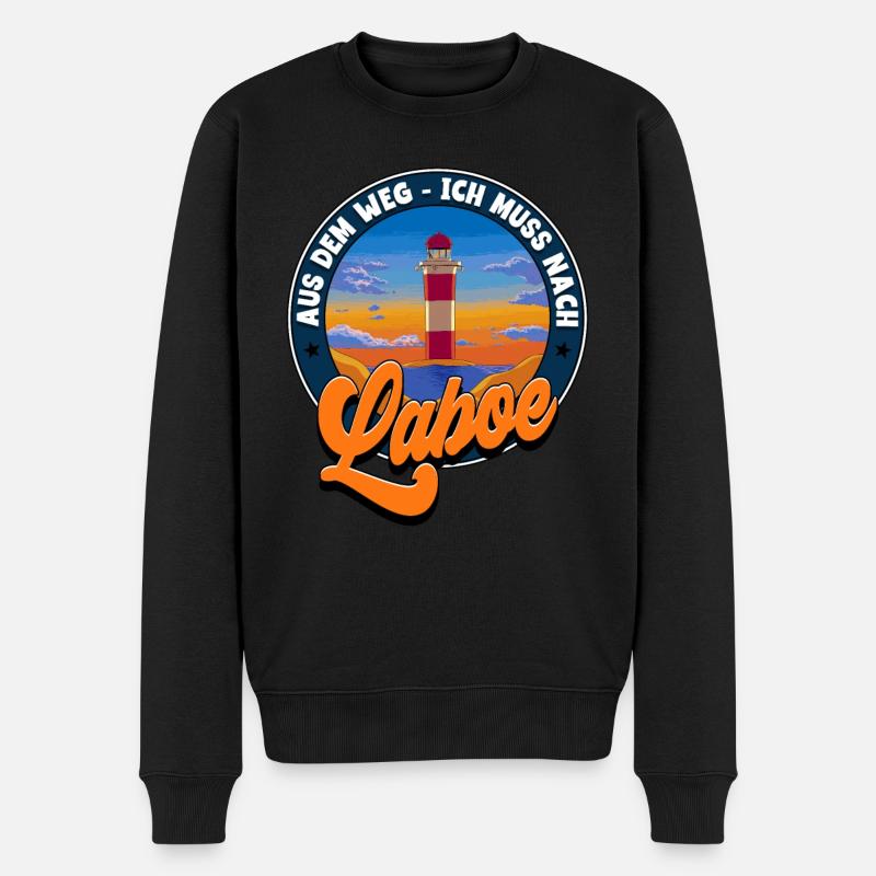 Laboe - Männer Premium Bio Pullover - Schwarz