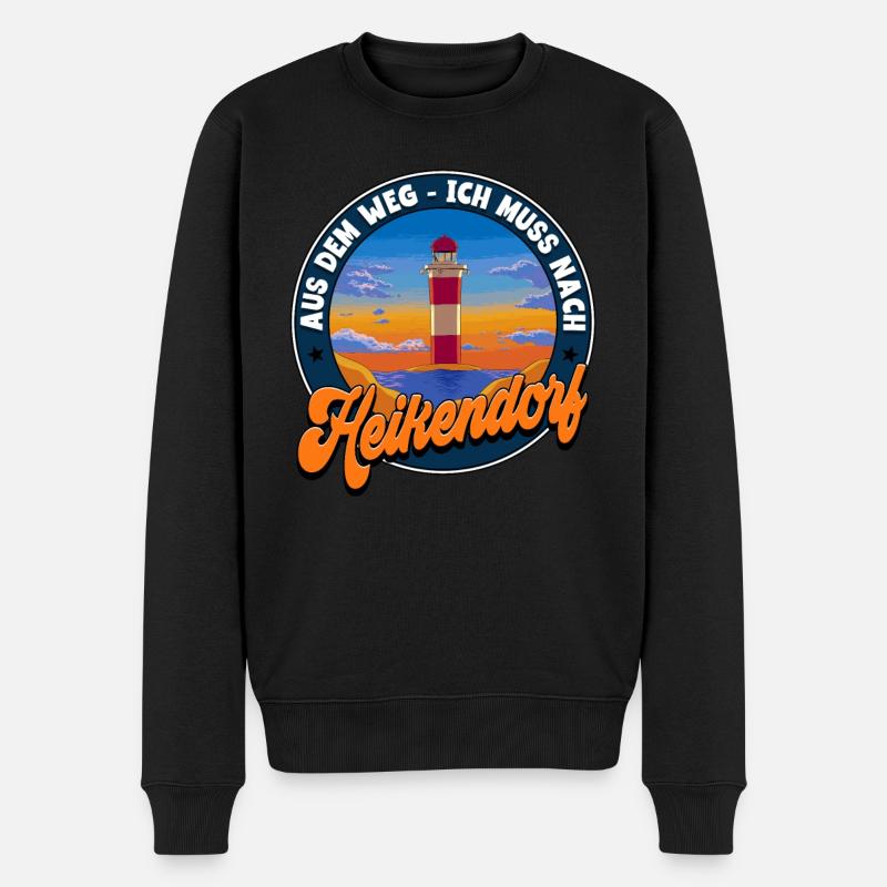 Heikendorf - Männer Premium Bio Pullover - Schwarz