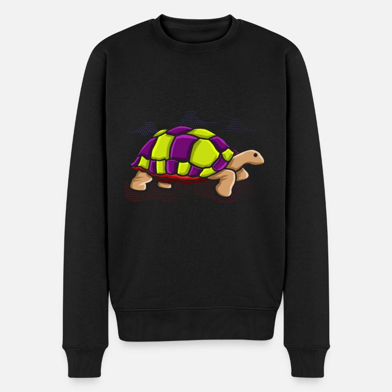 Schildkröte - Männer Premium Bio Pullover - Schwarz