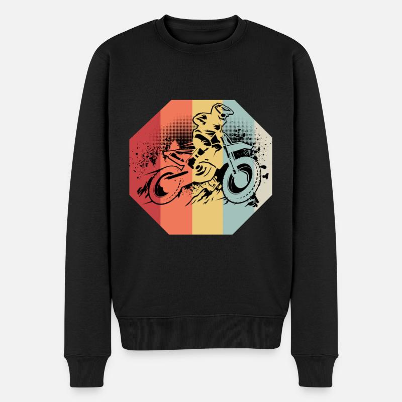 Motocross - Pull Premium bio Homme - noir