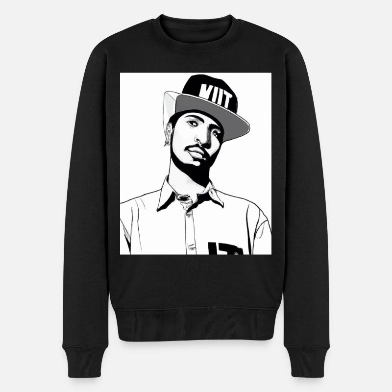 Hip Hopper Rapper - Männer Premium Bio Pullover - Schwarz