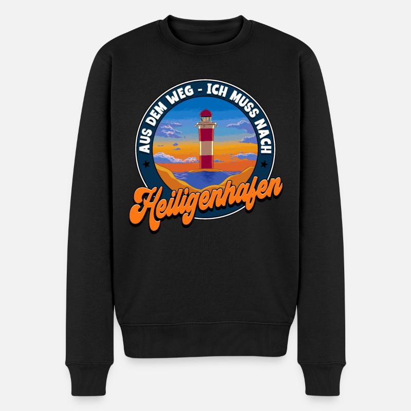 Heiligenhafen - Männer Premium Bio Pullover - Schwarz