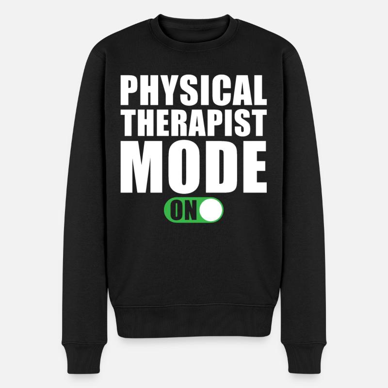 Physiotherapeuten Modus An - Männer Premium Bio Pullover - Schwarz