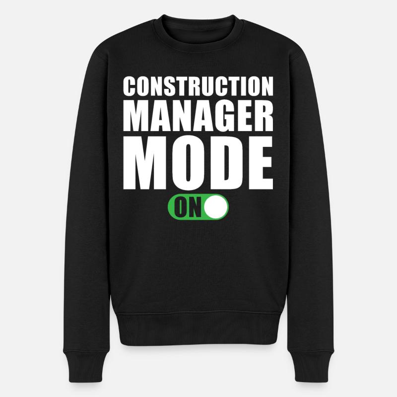 Construction Manager Mode On - Men's Premium Organic Jumper - black
