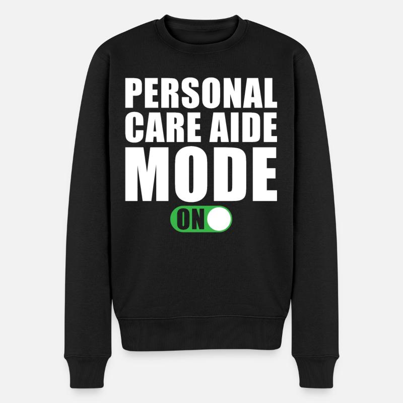 Nursing Assistant Mode On - Men's Premium Organic Jumper - black
