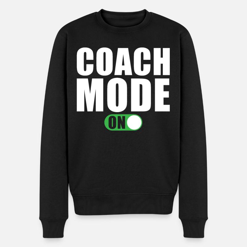 Trainer Mode A Coach - Men's Premium Organic Jumper - black