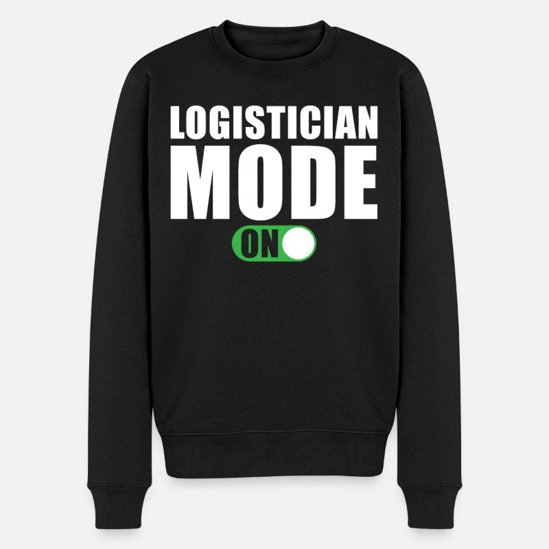 Logistiker Modus An - Männer Premium Bio Pullover - Schwarz