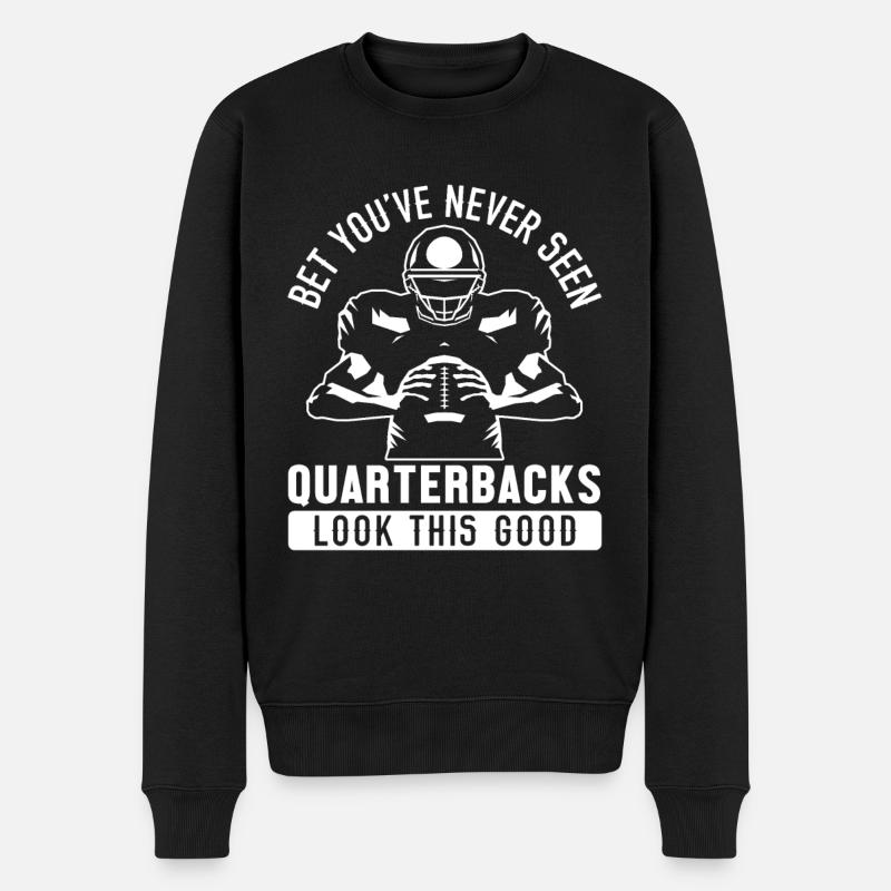 Football Quarterbacks Sécurité Drôle - Pull Premium bio Homme - noir