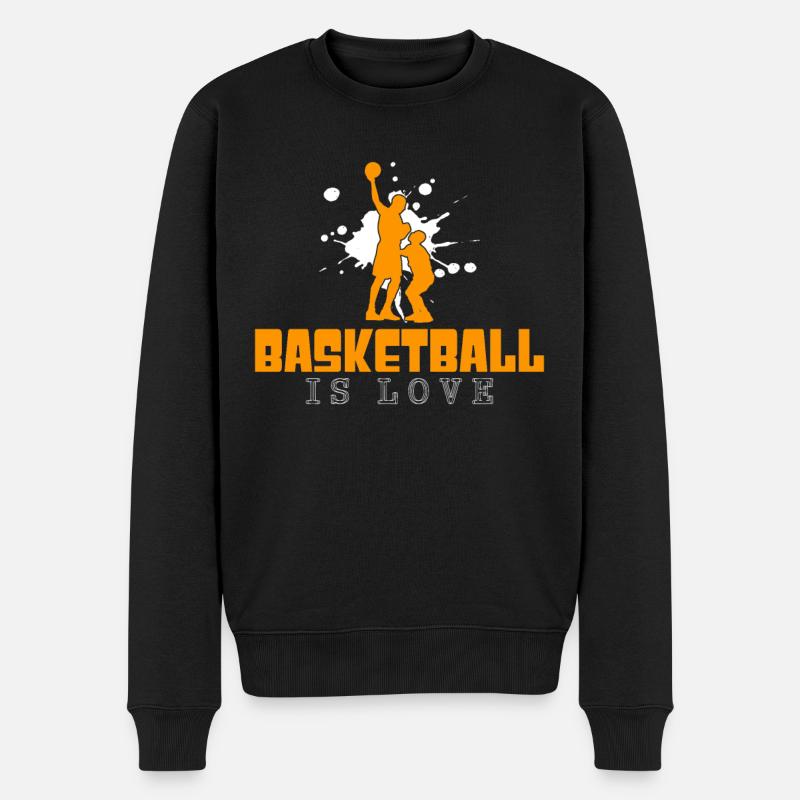 Basket-ball - Pull Premium bio Homme - noir