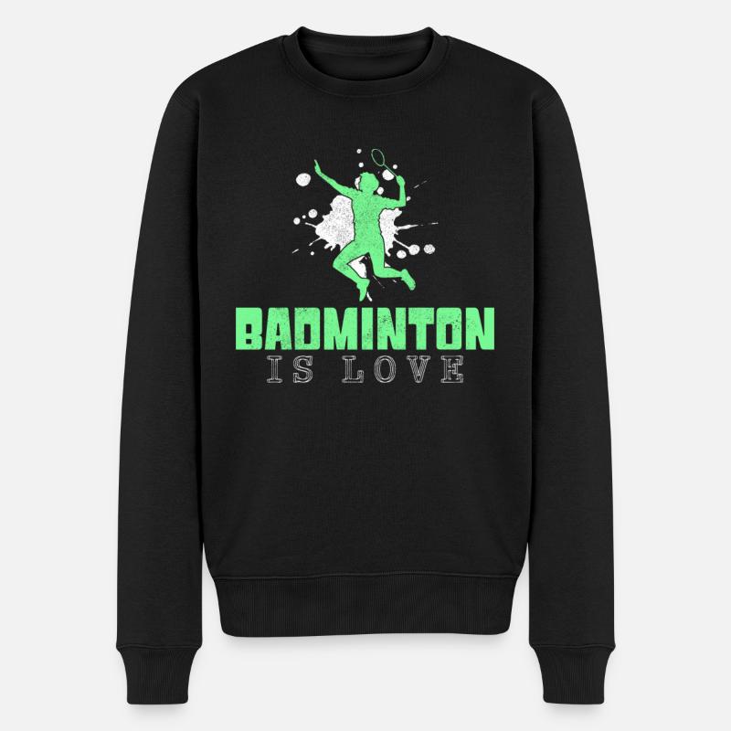Badminton - Pull Premium bio Homme - noir