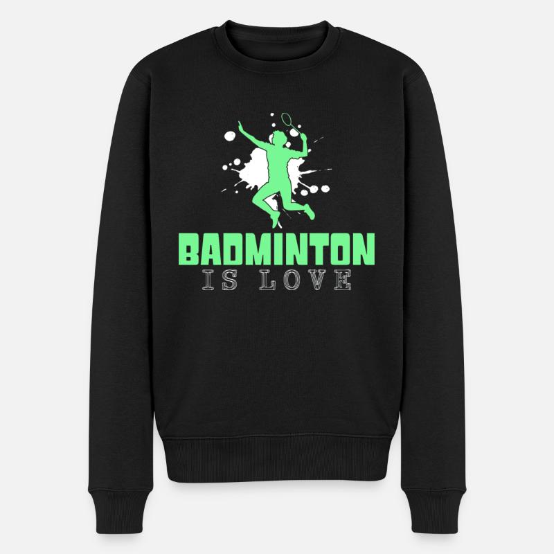 Badminton - Pull Premium bio Homme - noir