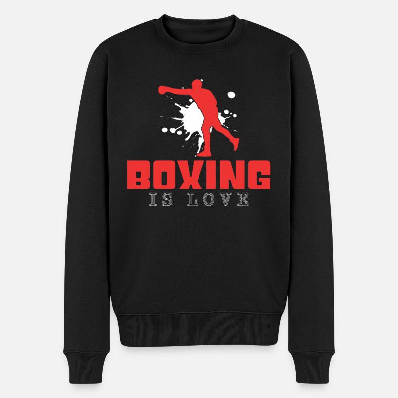 Dicton boxe - Pull Premium bio Homme - noir