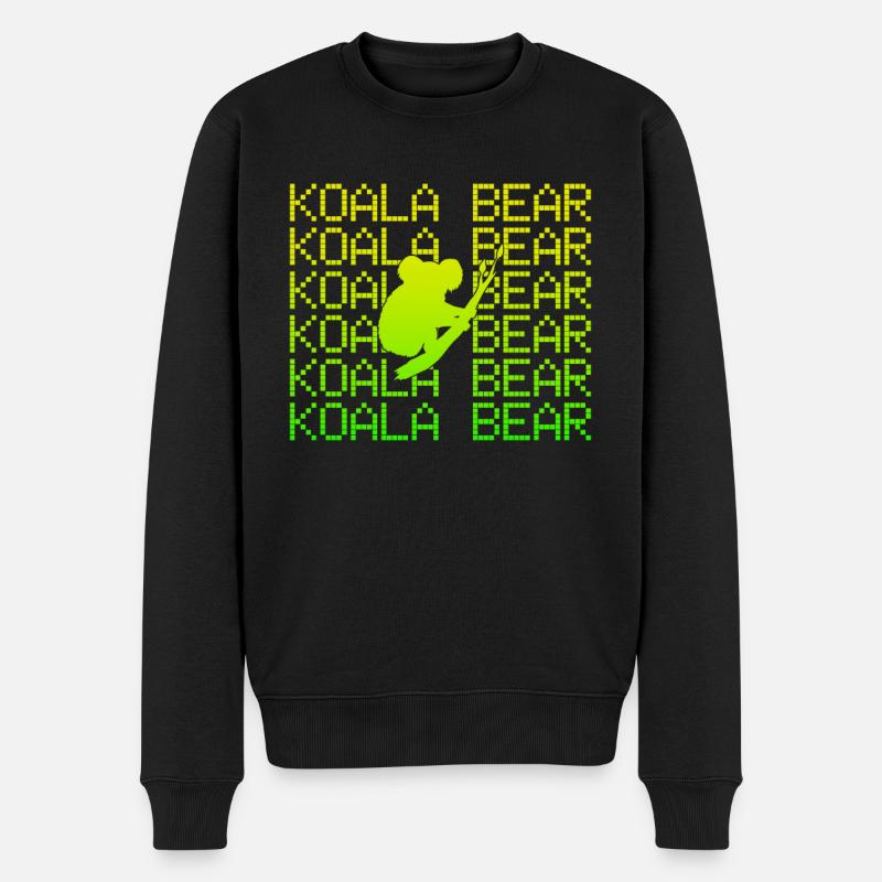 Ours Koala - Pull Premium bio Homme - noir