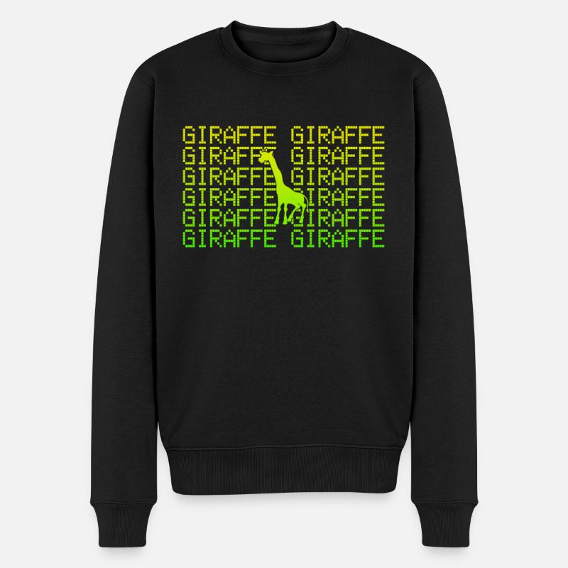 Giraffe - Männer Premium Bio Pullover - Schwarz