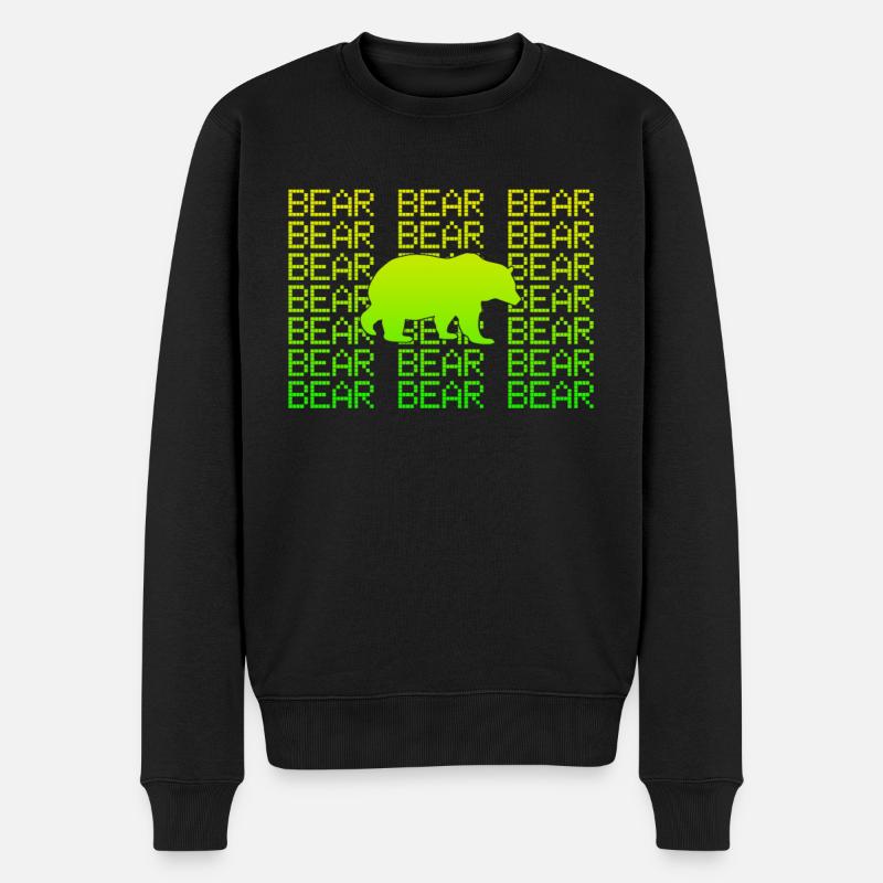 Bär - Männer Premium Bio Pullover - Schwarz