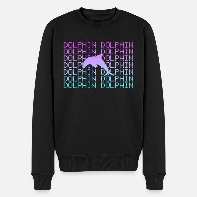 Delfin - Männer Premium Bio Pullover - Schwarz
