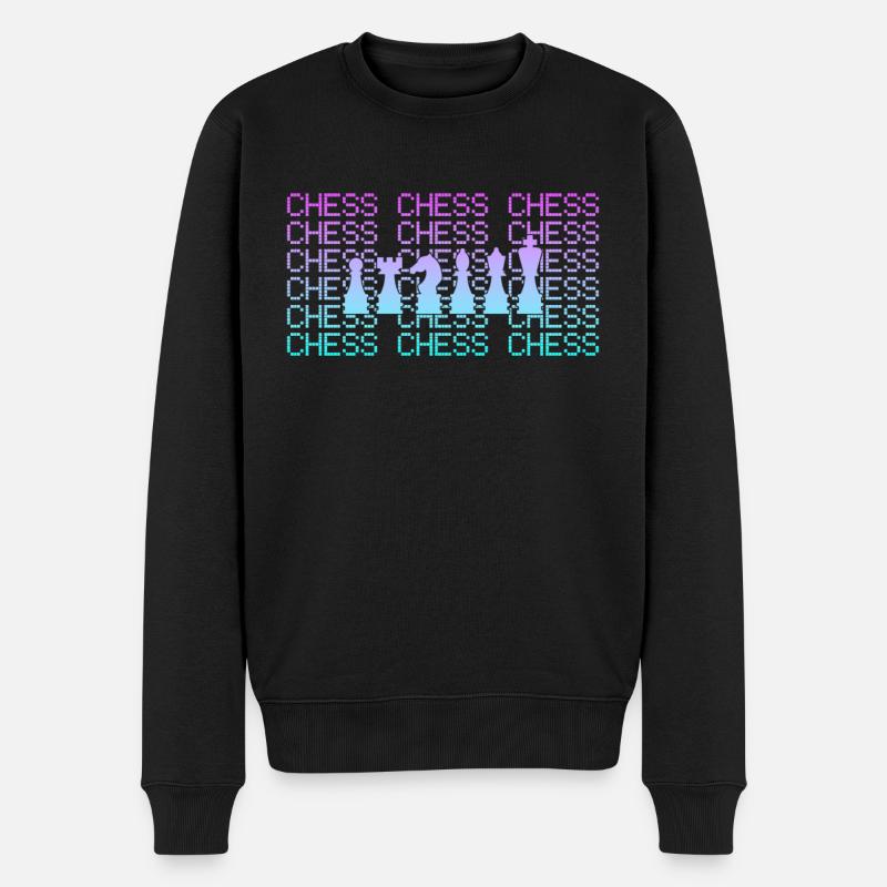 Schach - Männer Premium Bio Pullover - Schwarz