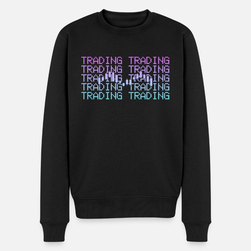 trading - Männer Premium Bio Pullover - Schwarz