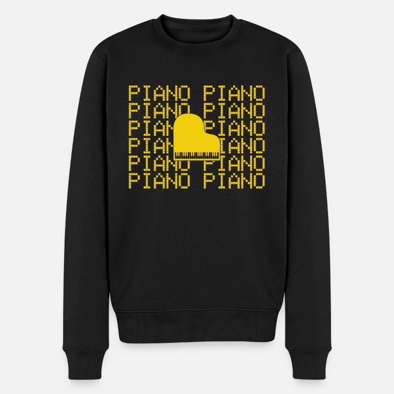 Piano - Pull Premium bio Homme - noir