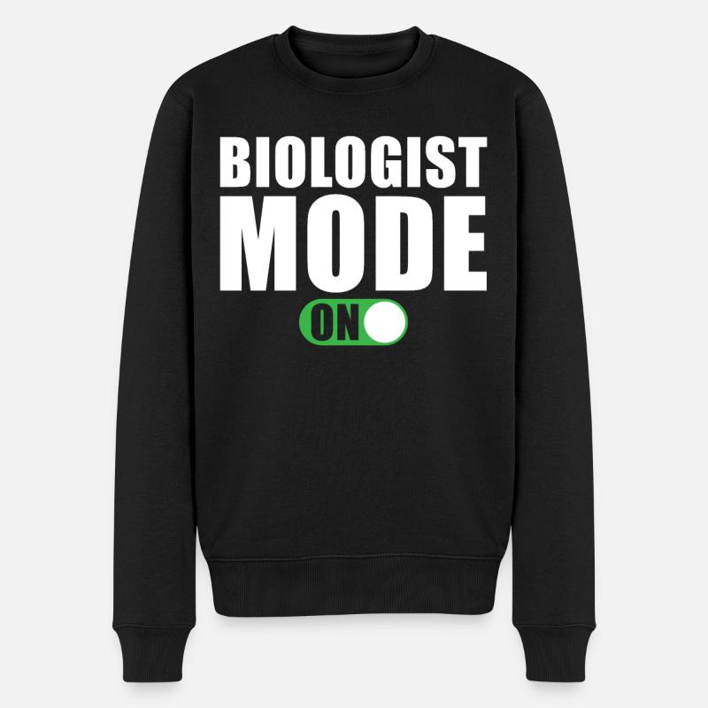 Biologe Modus An - Männer Premium Bio Pullover - Schwarz