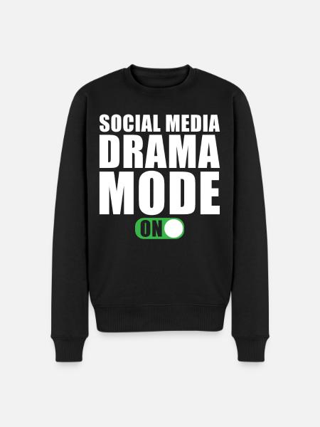 Social Media Mode On - Men's Premium Organic Jumper - black