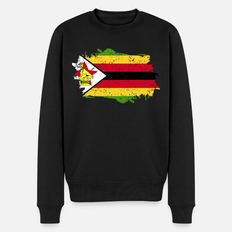 Zimbabwe Flag Grunge Zimbabwe Flag - Pull Premium bio Homme - noir