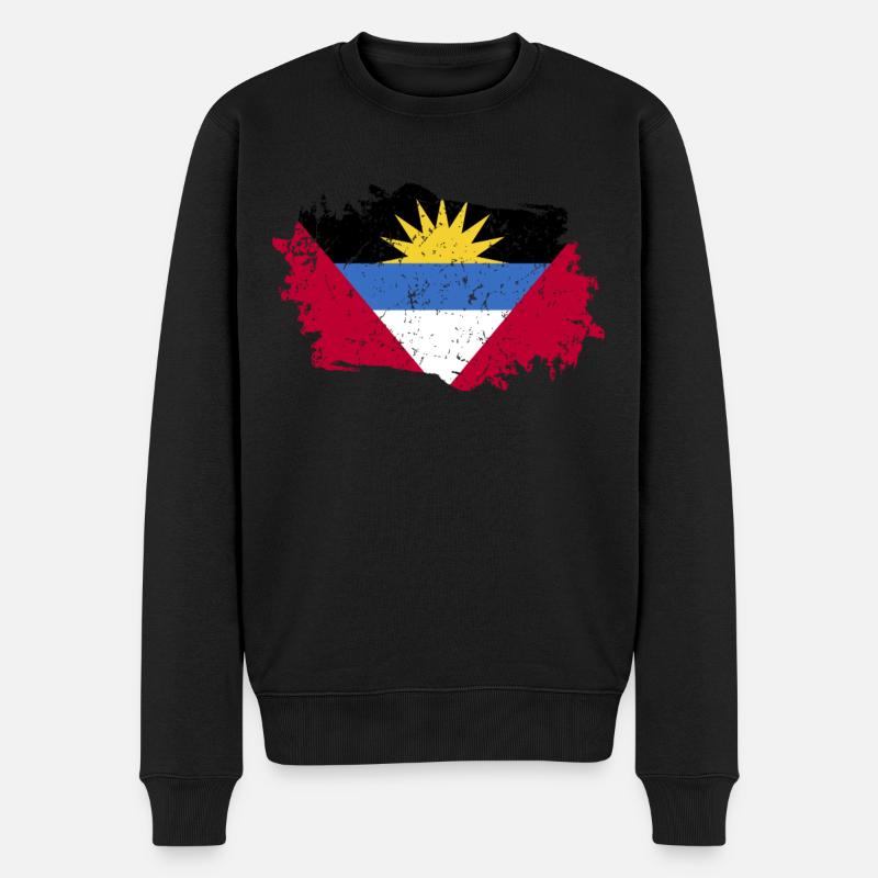Antigua Und Barbuda Flagge - Männer Premium Bio Pullover - Schwarz