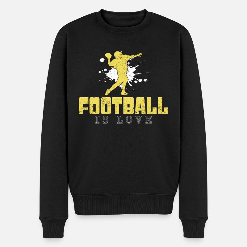 dicton football - Pull Premium bio Homme - noir