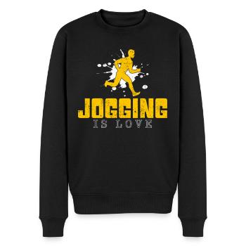 Dicton de jogging - Pull Premium bio Homme - noir - Devant - Nico (187cm)