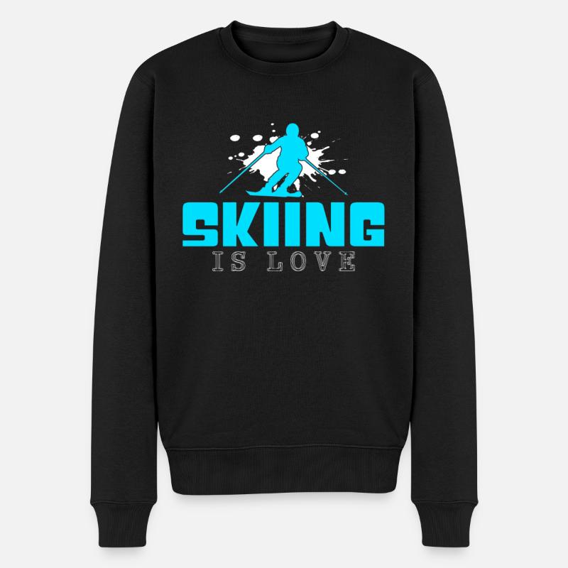 Dicton de ski - Pull Premium bio Homme - noir